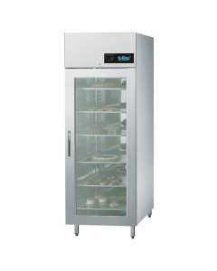Szafa piekarnicza chłodnicza z drzwiami szklanymi i LED 10 prowadnic, EN 60x40 690L Rilling